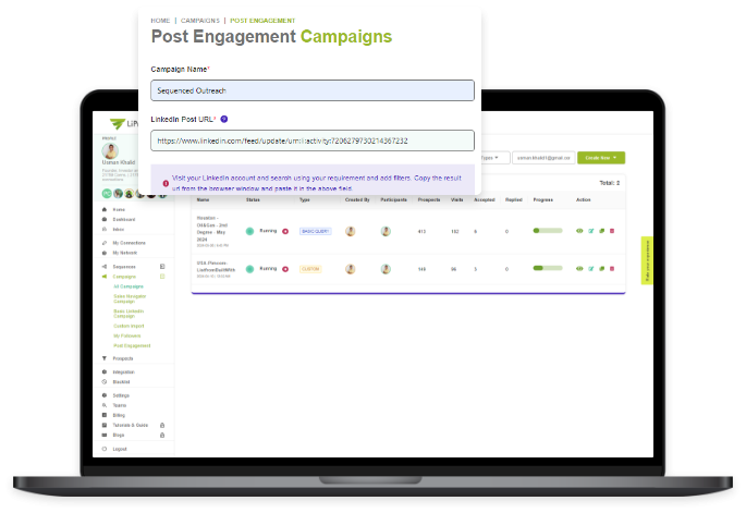 LinkedIn Prospecting Campaigns